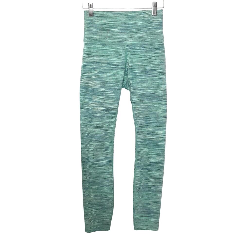 Lululemon Wunder Under Leggings Space Dye Camo Alberta Mid Rise Teal Womens 4